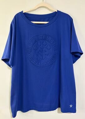 Rebel Athletic 3XL Blue Embossed Logo T Shirt Cheer Athletics Plus Size